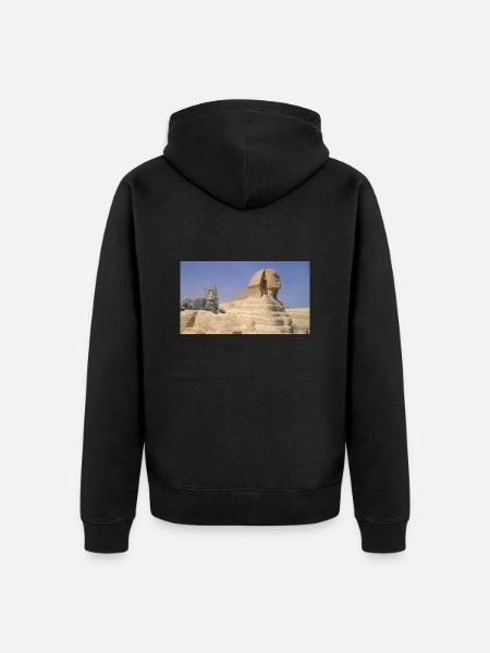 Cat and Sphinx - Unisex Premium Organic Zip Hoodie - black