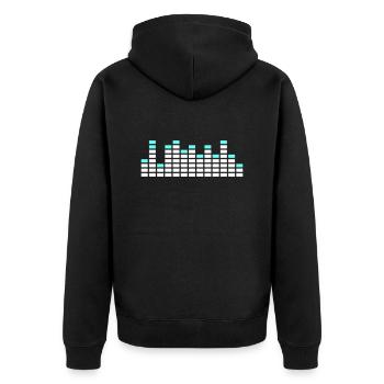 Cool DJ Music Equalizer Sound Bar Energy Party - Unisex Premium Organic Zip Hoodie - black - Back - Nico (187cm)