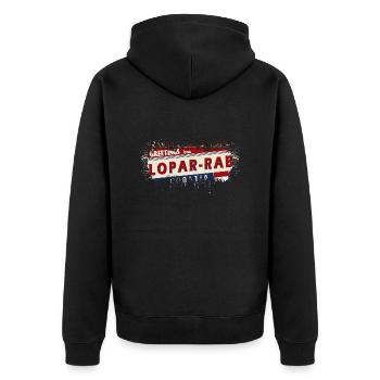 croatia hrvatska croatia hrv hr travel tourism - Unisex Premium Organic Zip Hoodie - black - Back - Nico (187cm)