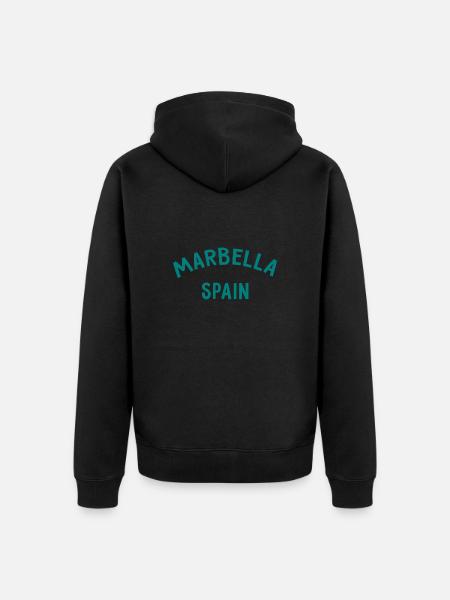Marbella Spain Spain España - Unisex Premium Organic Zip Hoodie - black