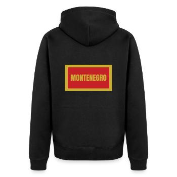 Drapeau du Monténégro - Veste à capuche bio Premium Unisexe - noir - Dos - Nico (187cm)