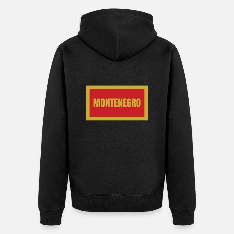 Drapeau du Monténégro - Veste à capuche bio Premium Unisexe - noir