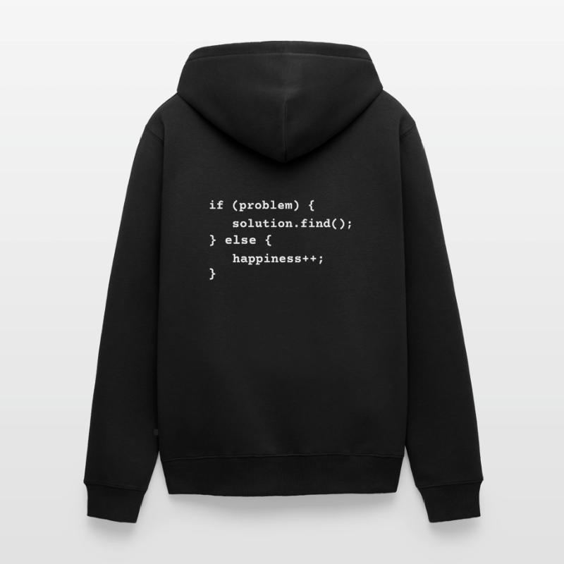 Drôle Motivation Codage T-Shirt Humour Code Debug Veste à capuche bio Premium Unisexe