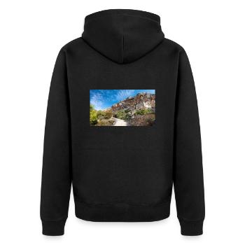 Formation rocheuse de Dingli près des falaises de Dingli, Malte - Veste à capuche bio Premium Unisexe - noir - Dos - Nico (187cm)
