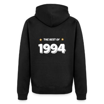 Das Beste aus 1994 - Unisex Premium Bio Zip Hoodie - Schwarz - Hinten - Nico (187cm)