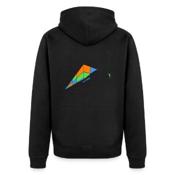 Containerschiff Altona - Unisex Premium Bio Zip Hoodie - Schwarz - Hinten - Nico (187cm)