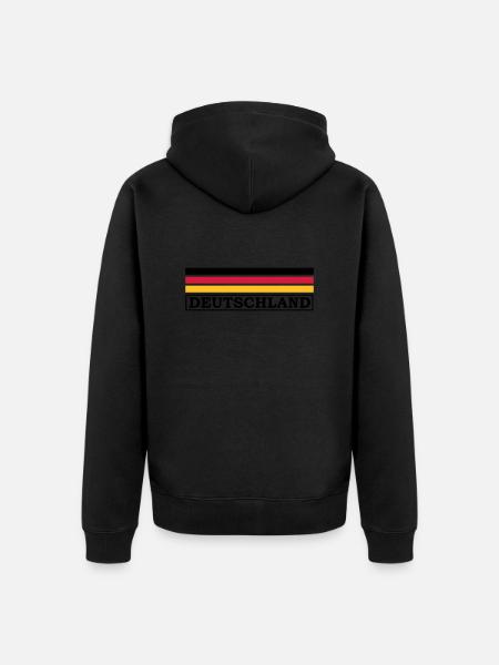 Deutschland - Unisex Premium Bio Zip Hoodie - Schwarz