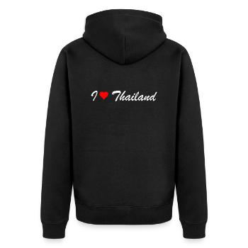 Thaïlande - Veste à capuche bio Premium Unisexe - noir - Dos - Nico (187cm)