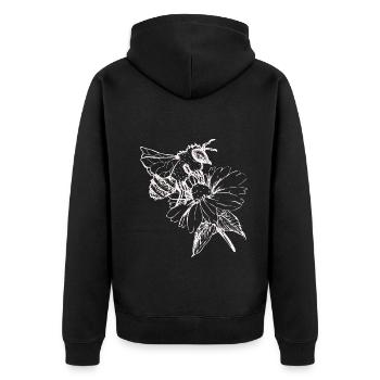 Bee Wasp Bumblebee Beekeeper Nature Conservation Environment Organic - Unisex Premium Organic Zip Hoodie - black - Back - Nico (187cm)