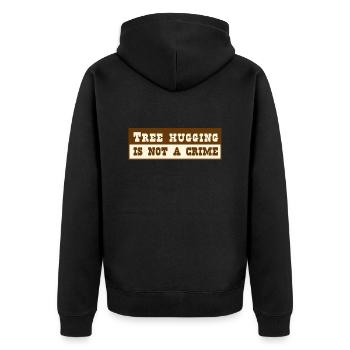 Tree hugging is not a crime - Veste à capuche bio Premium Unisexe - noir - Dos - Nico (187cm)