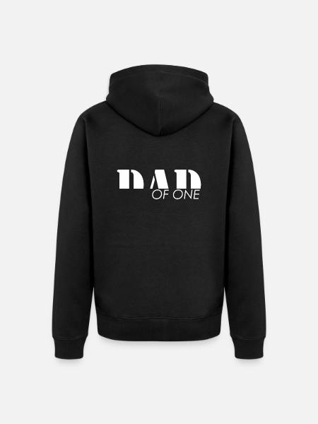 Vater eines Kindes - Papa - Unisex Premium Bio Zip Hoodie - Schwarz