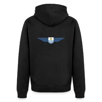 T-shirt de l’Uruguay – parfait pour les fans - Veste à capuche bio Premium Unisexe - noir - Dos - Nico (187cm)