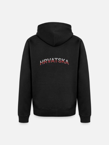 HRVATSKA - Unisex Premium Bio Zip Hoodie - Schwarz