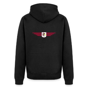 Illinois Fan T-Shirt – Show Love for Home - Unisex Premium Organic Zip Hoodie - black - Back - Nico (187cm)