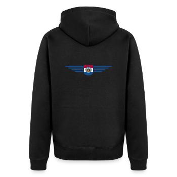Missouri Fan T-Shirt – Must-Have pour les fans ! - Veste à capuche bio Premium Unisexe - noir - Dos - Nico (187cm)
