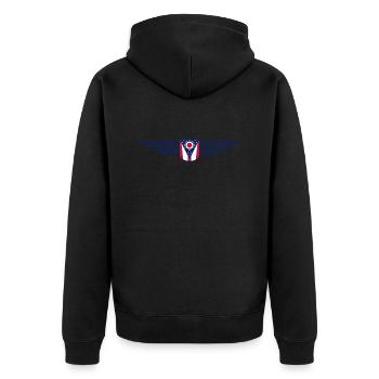 Ohio Fan T-Shirt – Must-Have for Fans - Unisex Premium Organic Zip Hoodie - black - Back - Nico (187cm)