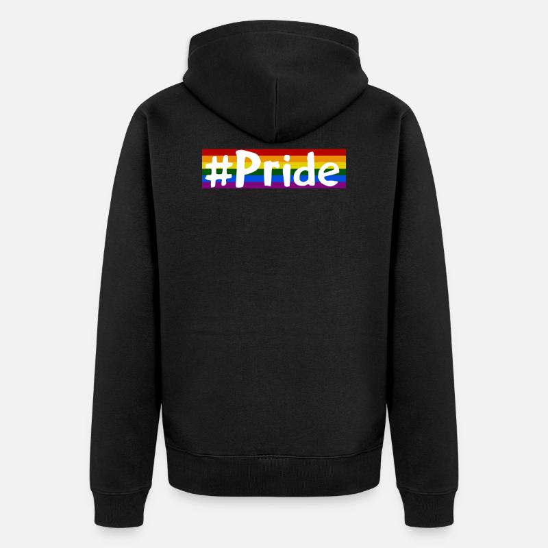Pride - Unisex Premium Bio Zip Hoodie - Schwarz