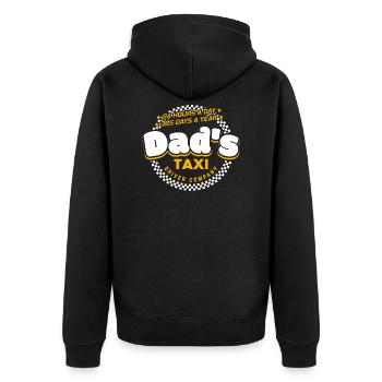 Papas Taxifahrer Company Geschenk - Unisex Premium Bio Zip Hoodie - Schwarz - Hinten - Nico (187cm)