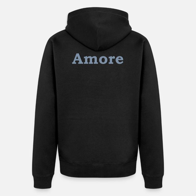 Amore - Veste à capuche bio Premium Unisexe - noir