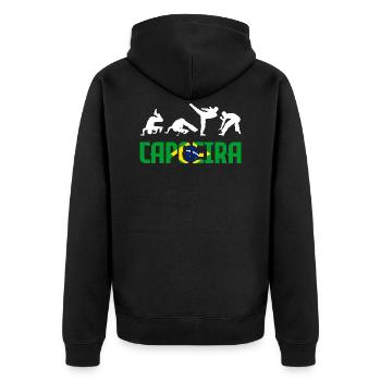 Capoeira Arts Martiaux Brésiliens Capoeiristas - Veste à capuche bio Premium Unisexe - noir - Dos - Nico (187cm)