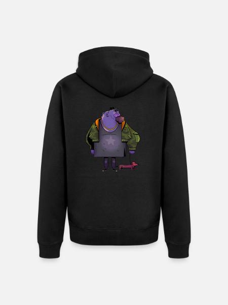 Dude 1 - Unisex Premium Organic Zip Hoodie - black