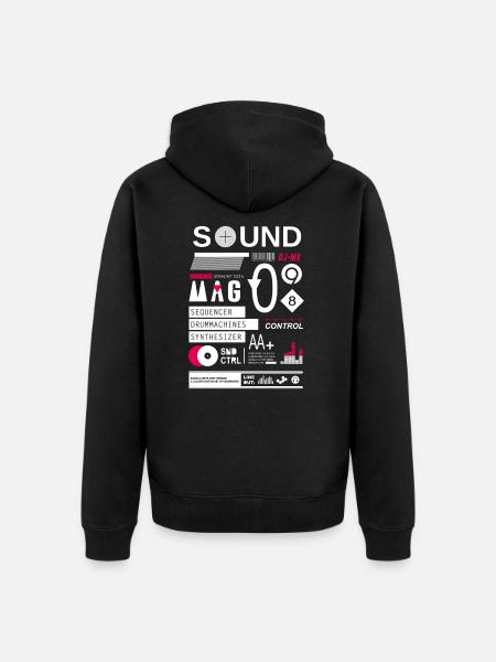 sound control - Unisex Premium Organic Zip Hoodie - black