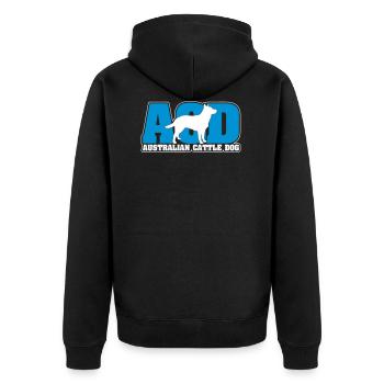 ACD Australian Cattle Dog - Veste à capuche bio Premium Unisexe - noir - Dos - Nico (187cm)