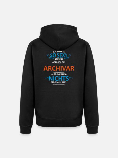 Archivar Beruf - Unisex Premium Bio Zip Hoodie - Schwarz