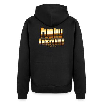 Funky Génération - Veste à capuche bio Premium Unisexe - noir - Dos - Nico (187cm)