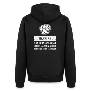 Drôle de chien de ferme dano-suédoise Idée cadeau - Veste à capuche bio Premium Unisexe - noir - Dos - Nico (187cm)