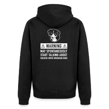 Drôle Grand Swiss Mountain Dog Idée cadeau - Veste à capuche bio Premium Unisexe - noir - Dos - Nico (187cm)
