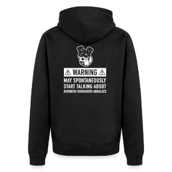 Drôle Ratonero Bodeguero Andaluzs Idée cadeau - Veste à capuche bio Premium Unisexe - noir - Dos - Nico (187cm)
