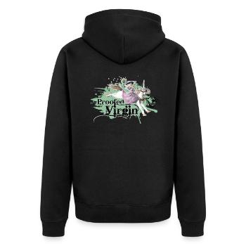shirt de princesse licorne récolement vert vierge - Veste à capuche bio Premium Unisexe - noir - Dos - Nico (187cm)