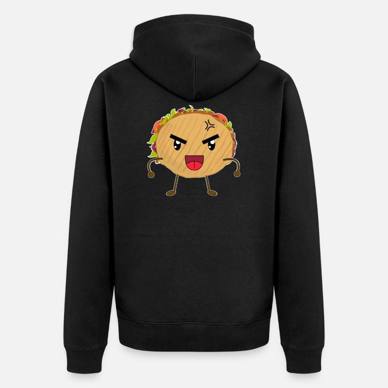 Doux Knuffiger kebab drôle - Veste à capuche bio Premium Unisexe - noir
