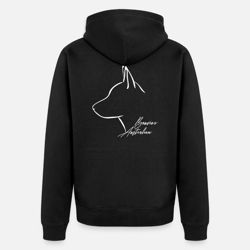 BOUVIER AUSTRALIEN Profil Wilsigns - Unisex Premium Bio Zip Hoodie - Schwarz