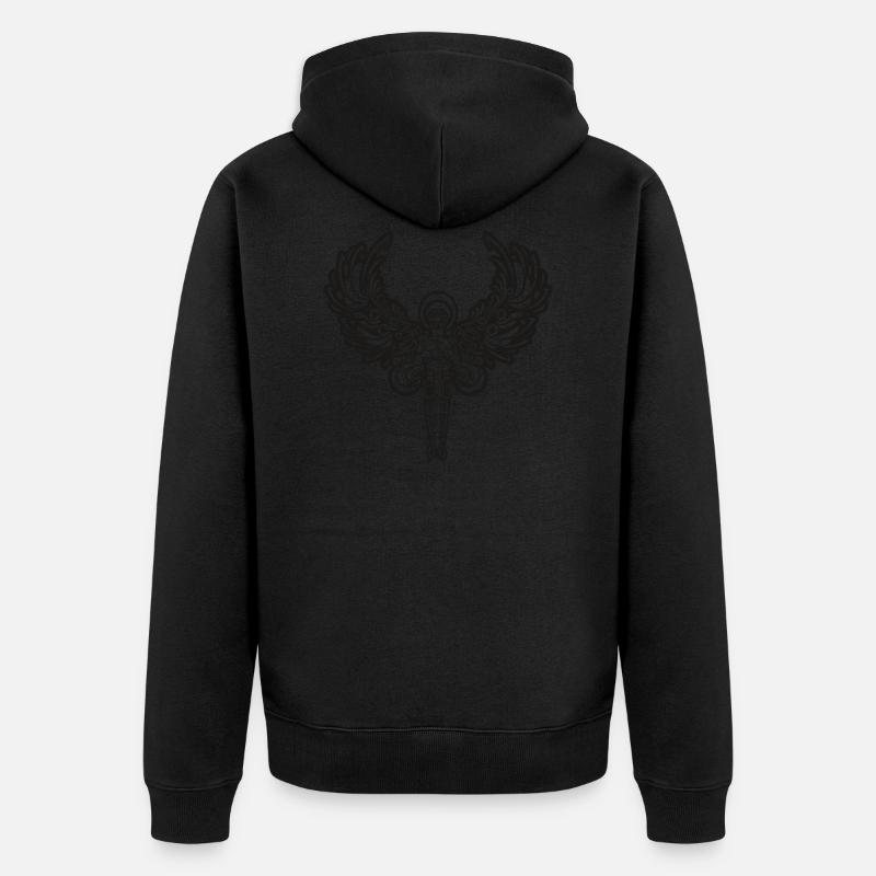 anges chevalier - Veste à capuche bio Premium Unisexe - noir