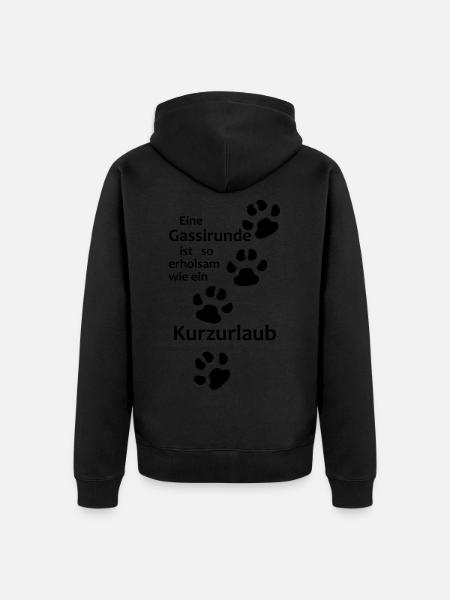 Hundesprüche,Hundebesitzer,Hundehalter,Hundeliebe - Unisex Premium Bio Zip Hoodie - Schwarz