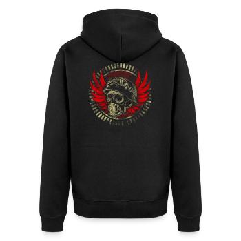Reaper - Gamer Vintage Design Logo Only - Veste à capuche bio Premium Unisexe - noir - Dos - Nico (187cm)