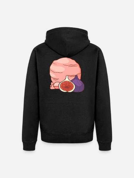 Feigenfrucht Eis Speiseeis Eiskrem Eiscreme - Unisex Premium Bio Zip Hoodie - Schwarz
