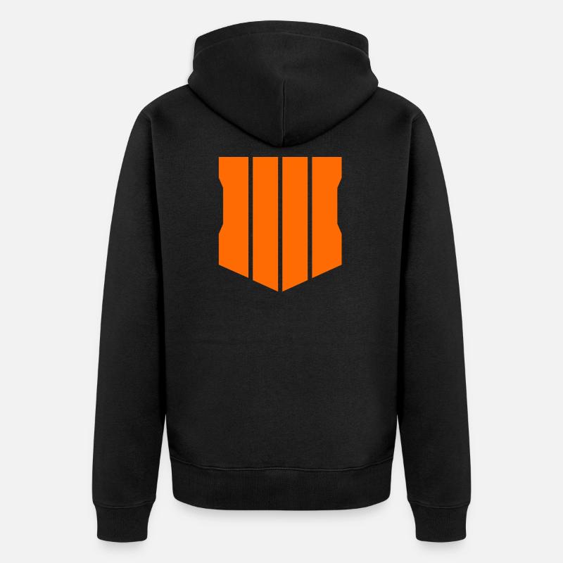 schwarzes Ops 4 Logo - Unisex Premium Bio Zip Hoodie - Schwarz