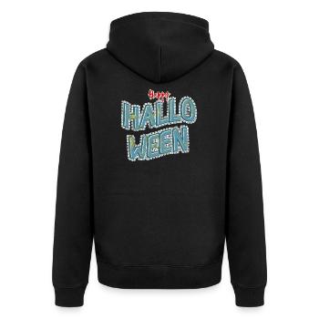 HAPPY HALLOWEEN, grunge - Veste à capuche bio Premium Unisexe - noir - Dos - Nico (187cm)
