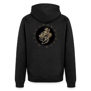 Koala - Australien - Unisex Premium Bio Zip Hoodie - Schwarz - Hinten - Nico (187cm)