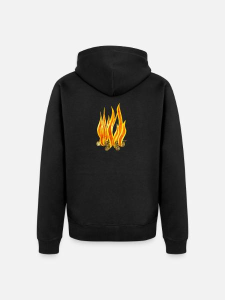 Fire - Unisex Premium Organic Zip Hoodie - black