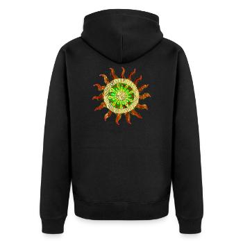 Fleur de mandala 4 - Veste à capuche bio Premium Unisexe - noir - Dos - Nico (187cm)