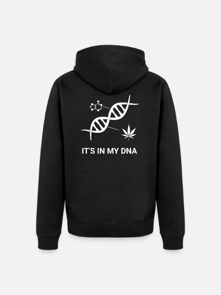 Cannabis leaf DNA - Unisex Premium Organic Zip Hoodie - black