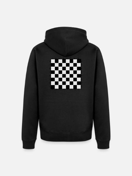 Chess empty board - Unisex Premium Organic Zip Hoodie - black