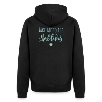 Cadeau des Maldives pour les amoureux des Maldives - Veste à capuche bio Premium Unisexe - noir - Dos - Nico (187cm)