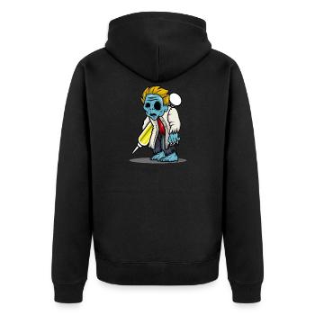 Docteur Zombie HARIZ Halloween horreur effrayant - Veste à capuche bio Premium Unisexe - noir - Dos - Nico (187cm)