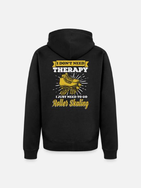 Roller skates Roller skating - Unisex Premium Organic Zip Hoodie - black