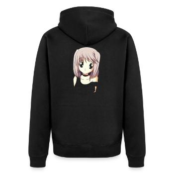 Anime girl manga yeux japonais cadeau japonais - Veste à capuche bio Premium Unisexe - noir - Dos - Nico (187cm)